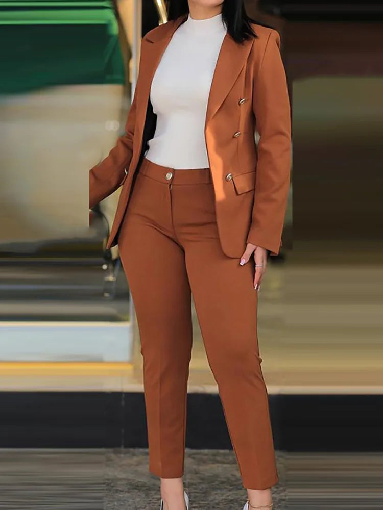 Women Two Pieces Pant Suits
