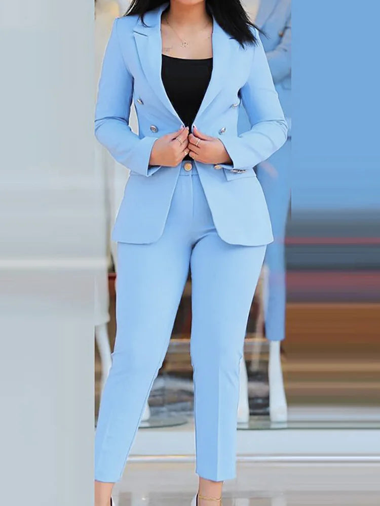 Women Two Pieces Pant Suits