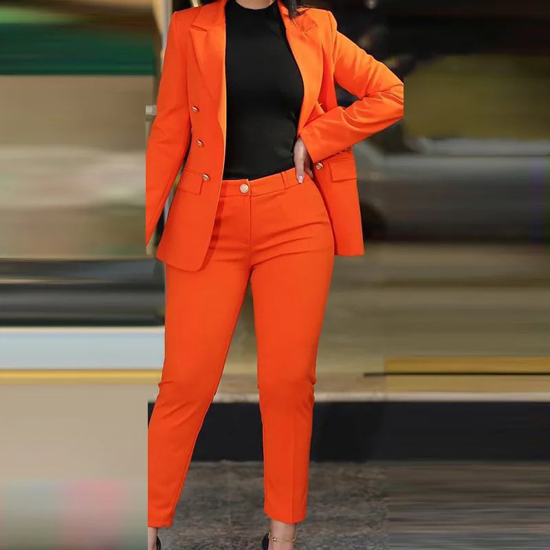 Women Two Pieces Pant Suits