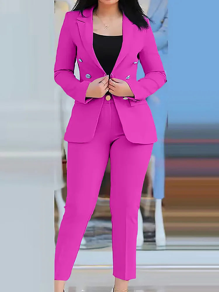 Women Two Pieces Pant Suits