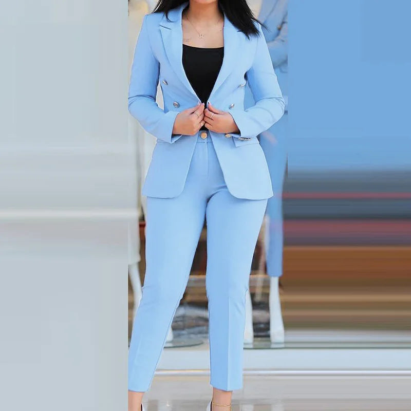 Women Two Pieces Pant Suits