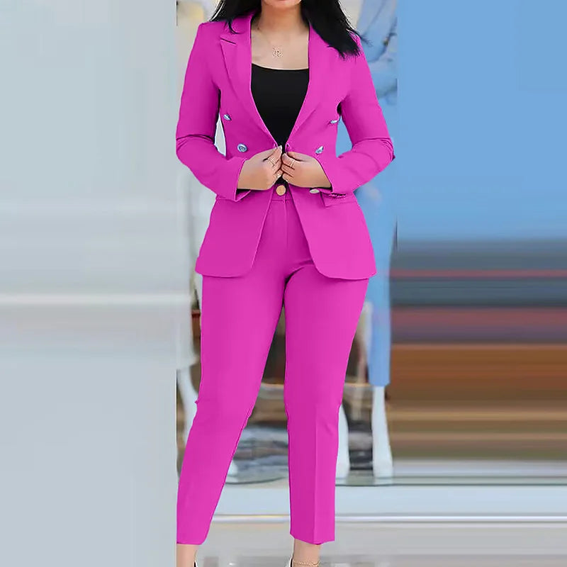 Women Two Pieces Pant Suits