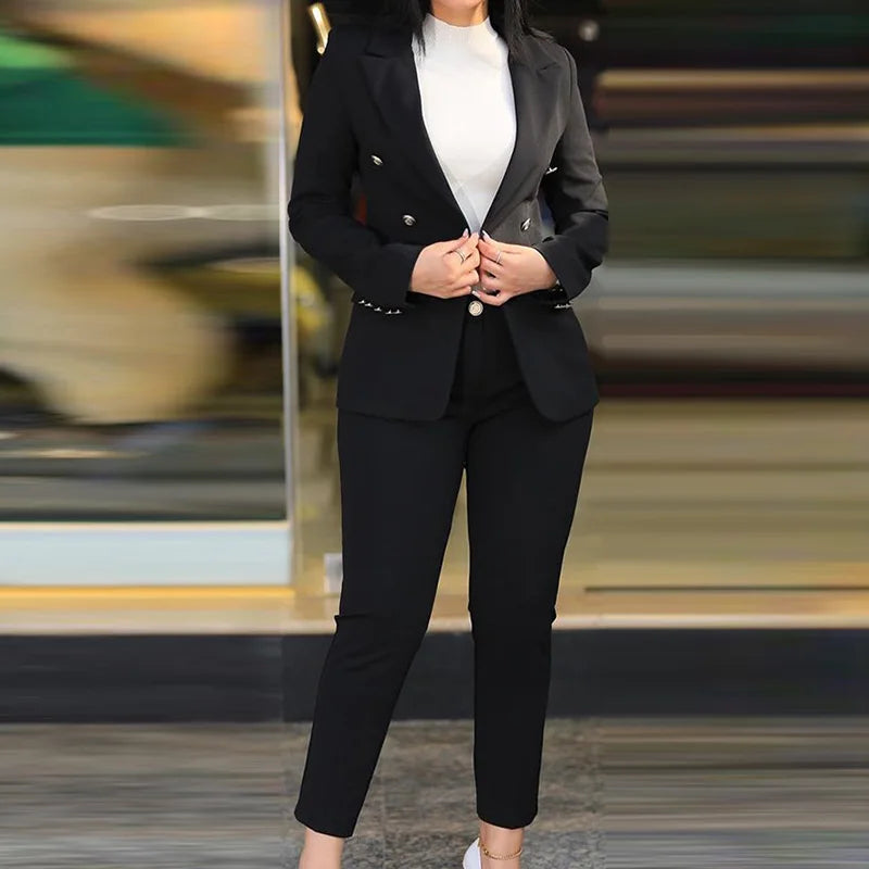 Women Two Pieces Pant Suits