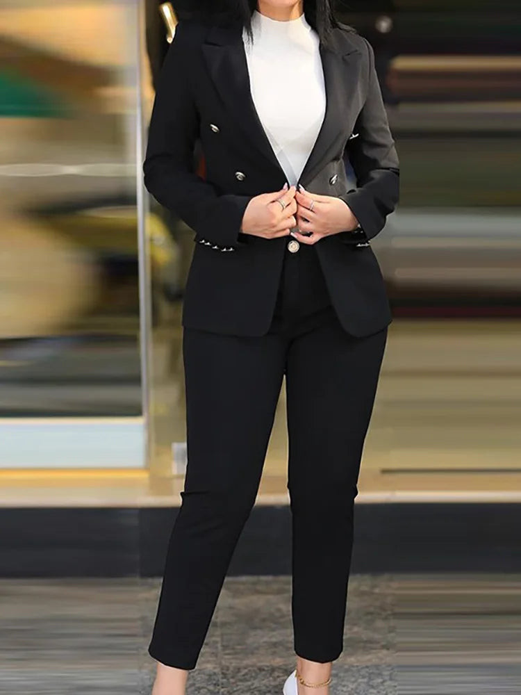 Women Two Pieces Pant Suits