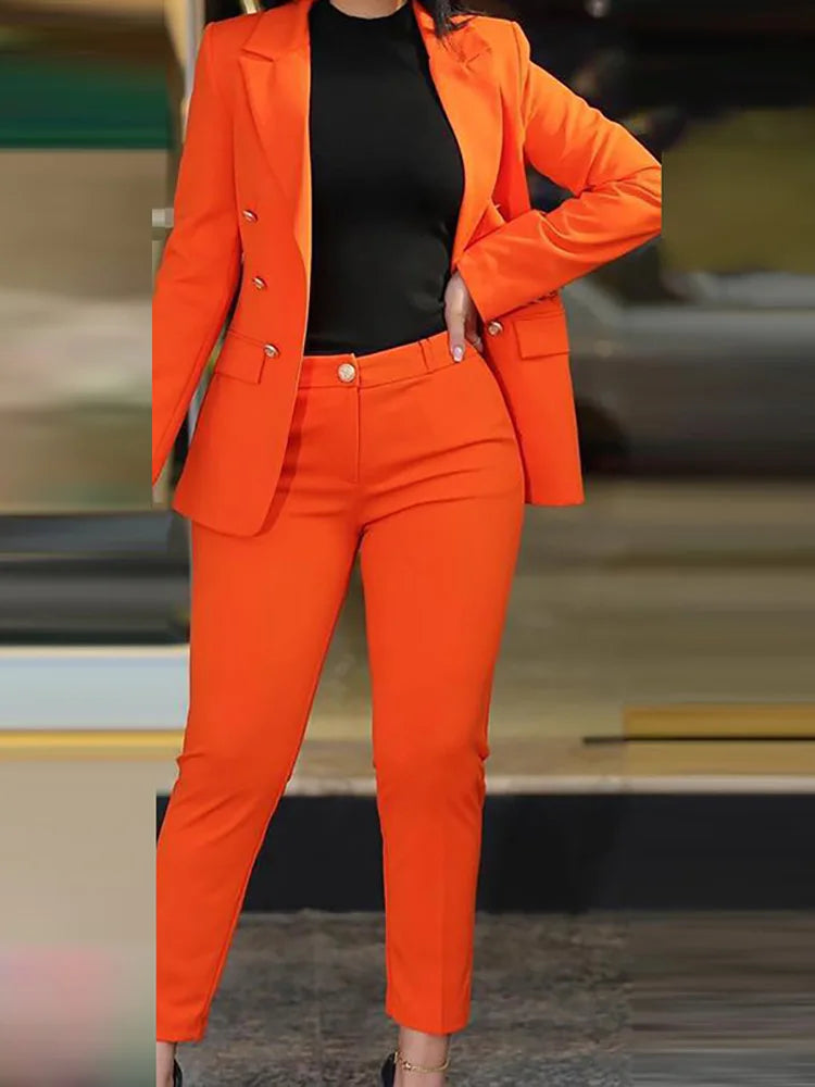 Women Two Pieces Pant Suits