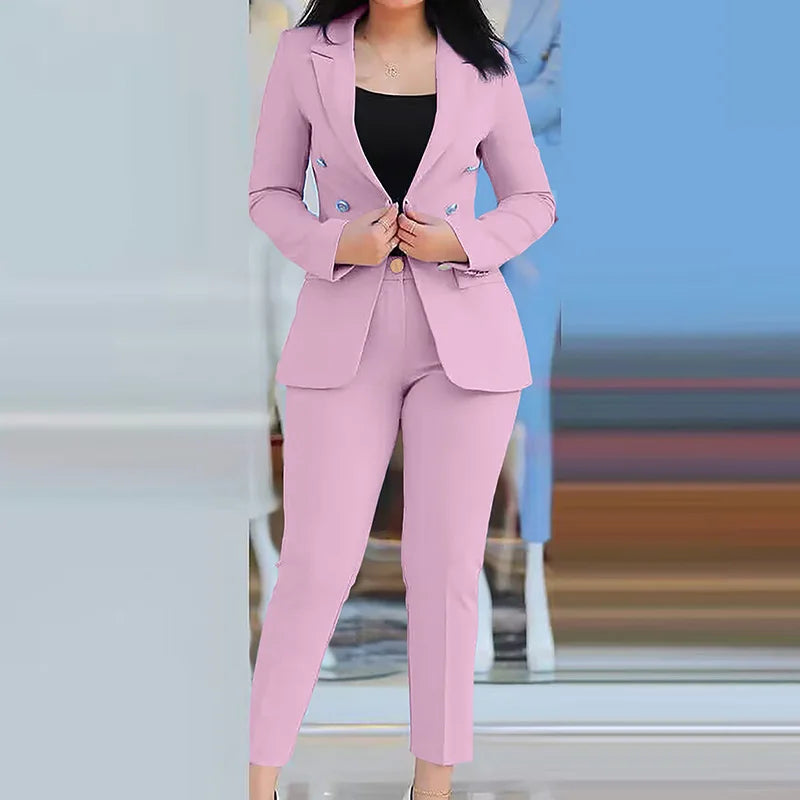 Women Two Pieces Pant Suits