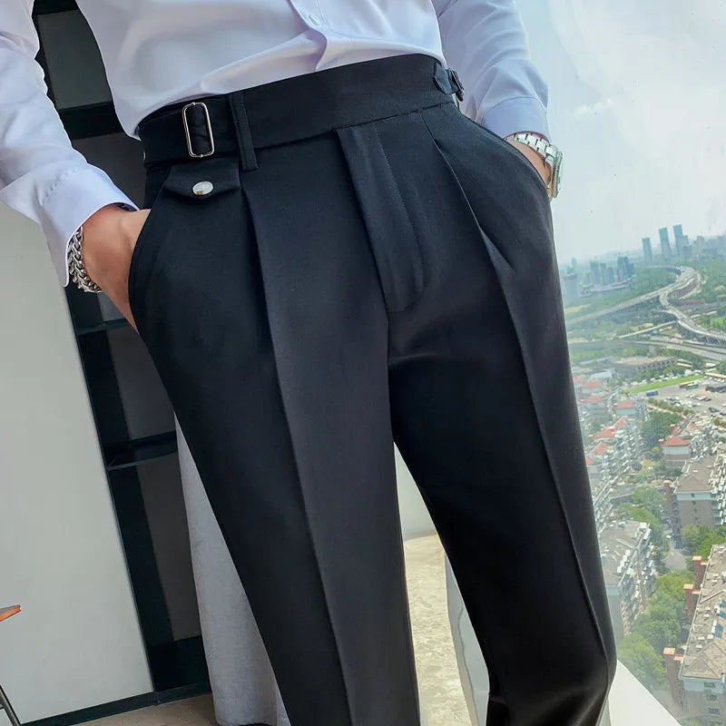 New Solid High Waist Suit Pant
