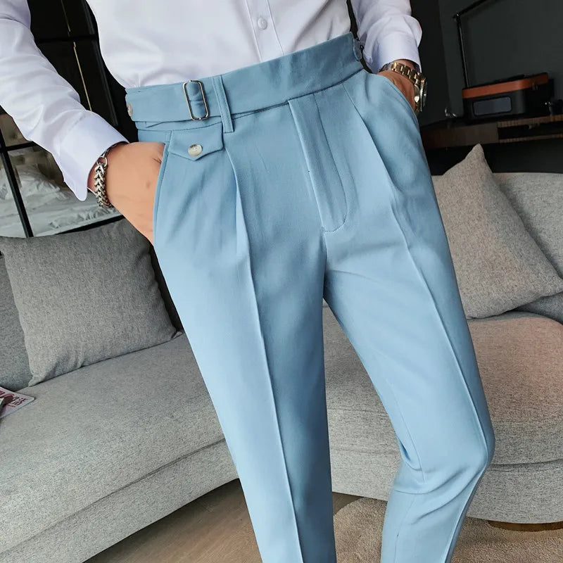 New Solid High Waist Suit Pant