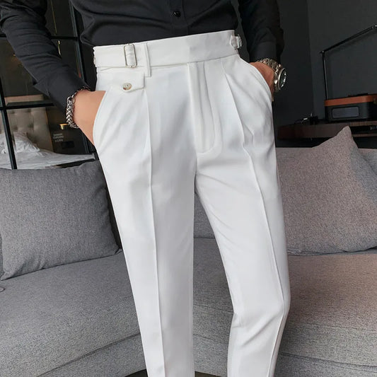 New Solid High Waist Suit Pant
