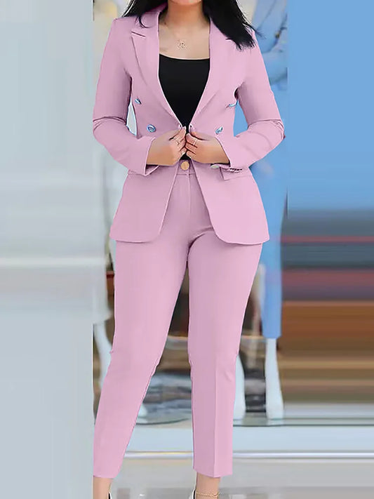 Women Two Pieces Pant Suits