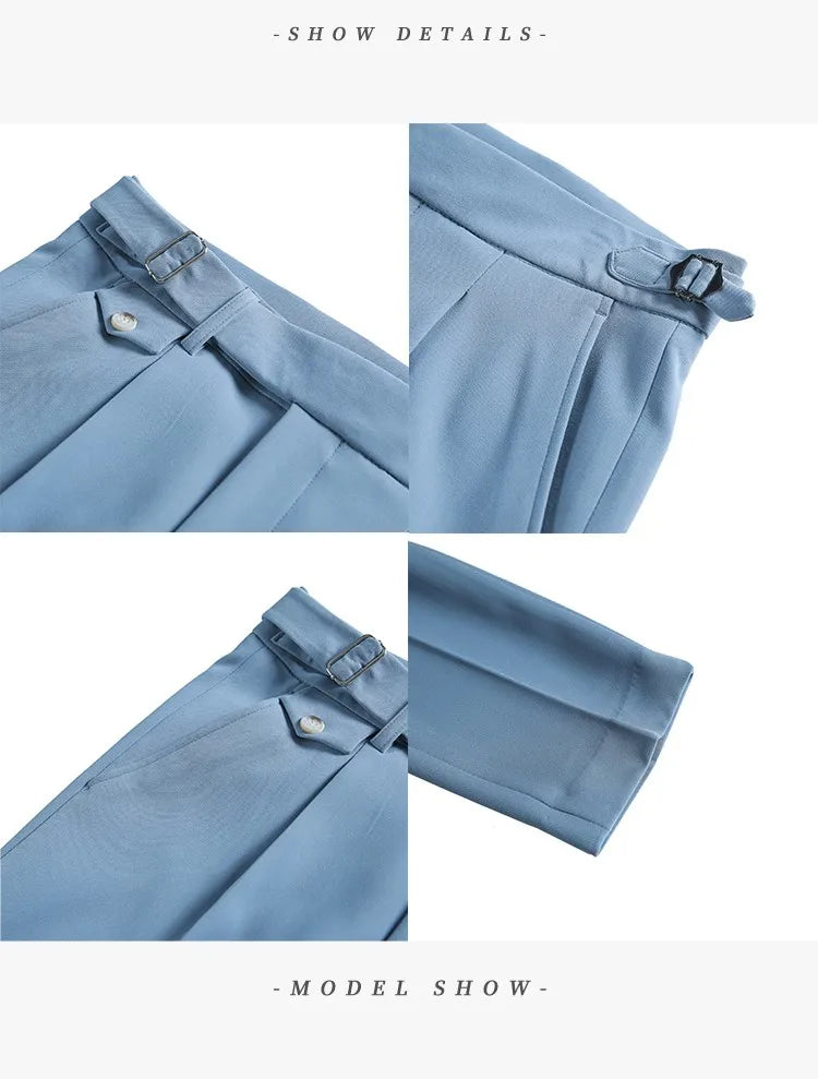 New Solid High Waist Suit Pant